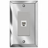 Century Polished Chrome Steel - 1 Phone Jack Wallplate