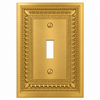 Filigree Border Satin Gold Cast - 1 Toggle Wallplate