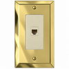 Century Polished Brass Steel - 1 Phone Jack Wallplate
