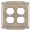 Irvine Brushed Nickel Steel - 2 Duplex Wallplate