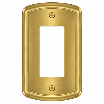Irvine Brushed Gold Steel - 1 Rocker Wallplate