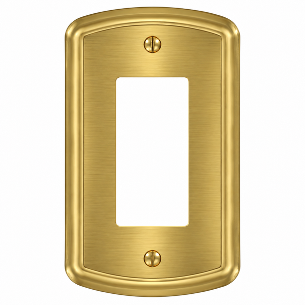 Irvine Brushed Gold Steel - 1 Rocker Wallplate