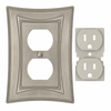 Modern Biba Satin Nickel Cast - 1 Duplex Wallplate