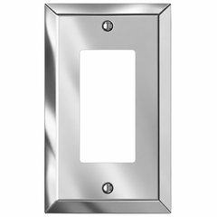 Century Polished Chrome Steel - 1 Rocker Wallplate