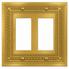 Filigree Border Satin Gold Cast - 2 Rocker Wallplate
