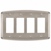 Irvine Brushed Nickel Steel - 4 Rocker Wallplate