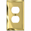 Century Polished Brass Steel - 1 Duplex Wallplate