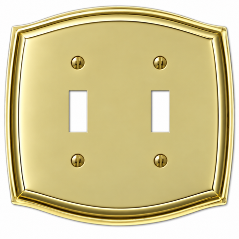 Sonoma Polished Brass Steel - 2 Toggle Wallplate