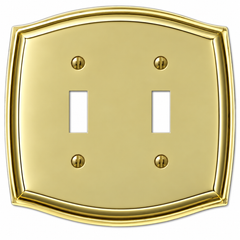 Sonoma Polished Brass Steel - 2 Toggle Wallplate