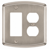 Irvine Brushed Nickel Steel - 1 Rocker/1 Duplex Wallplate