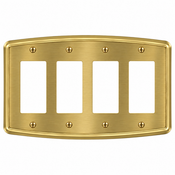 Irvine Brushed Gold Steel - 4 Rocker Wallplate