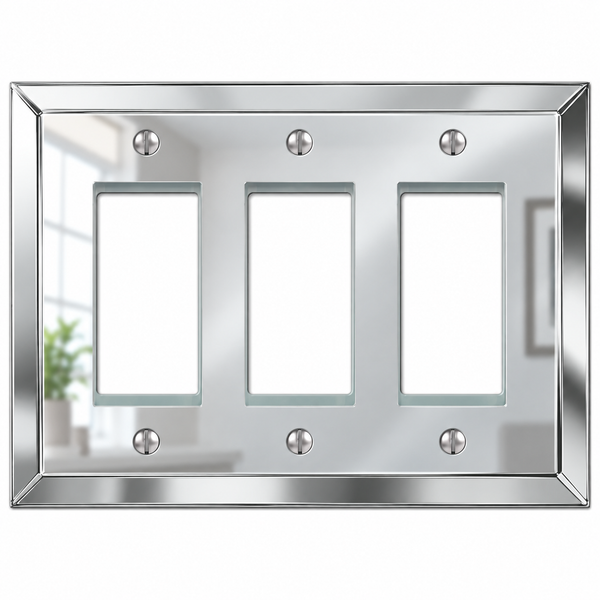 Mirror Acrylic - 3 Rocker Wallplate