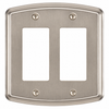 Irvine Brushed Nickel Steel - 2 Rocker Wallplate