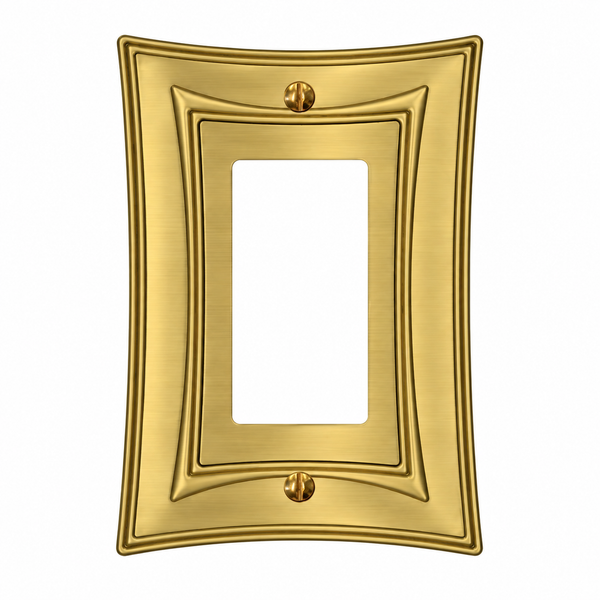 Modern Biba Satin Gold Cast - 1 Rocker Wallplate