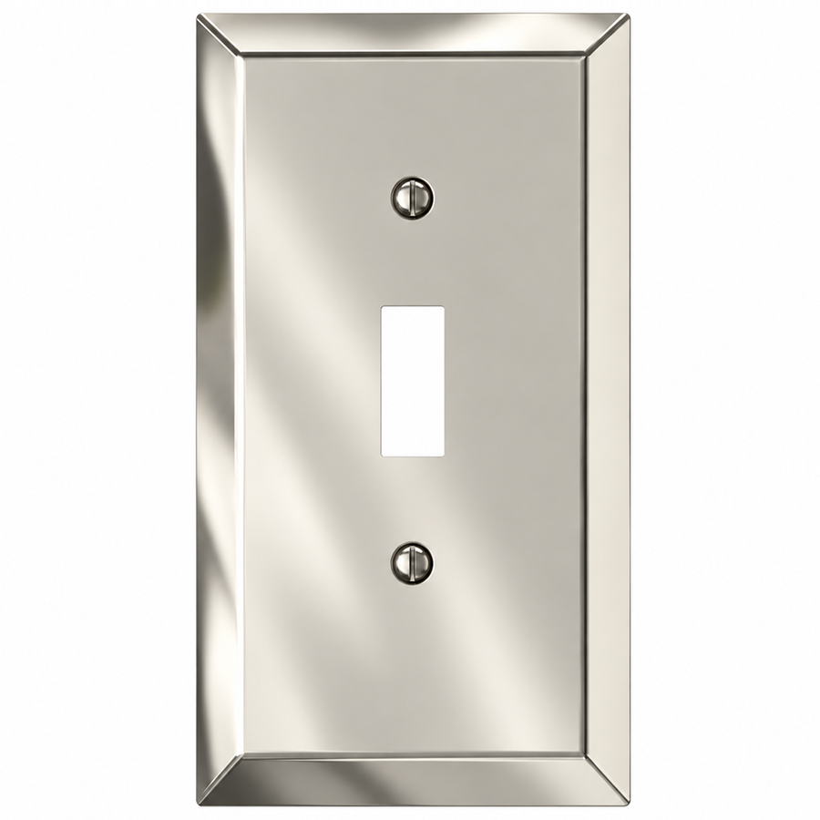 Century Polished Nickel Steel - 1 Toggle Wallplate