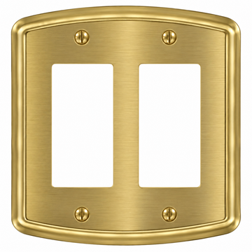 Irvine Brushed Gold Steel - 2 Rocker Wallplate