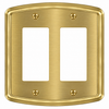 Irvine Brushed Gold Steel - 2 Rocker Wallplate