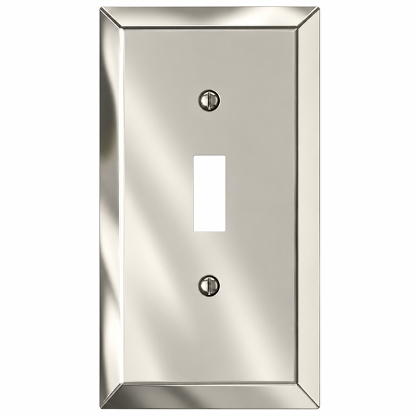 Century Polished Nickel Steel - 1 Toggle Wallplate