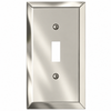 Century Polished Nickel Steel - 1 Toggle Wallplate