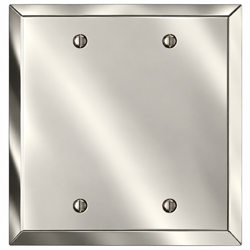 Century Polished Nickel Steel - 2 Blank Wallplate
