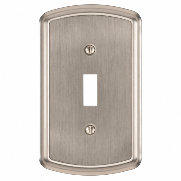 Irvine Brushed Nickel Steel - 1 Toggle Wallplate
