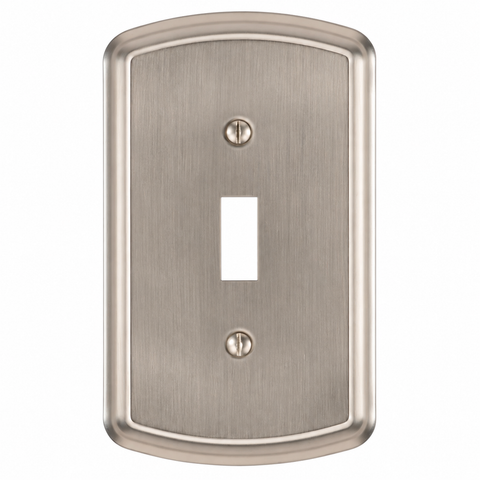Irvine Brushed Nickel Steel - 1 Toggle Wallplate