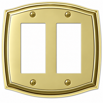 Sonoma Polished Brass Steel - 2 Rocker Wallplate
