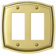 Sonoma Polished Brass Steel - 2 Rocker Wallplate