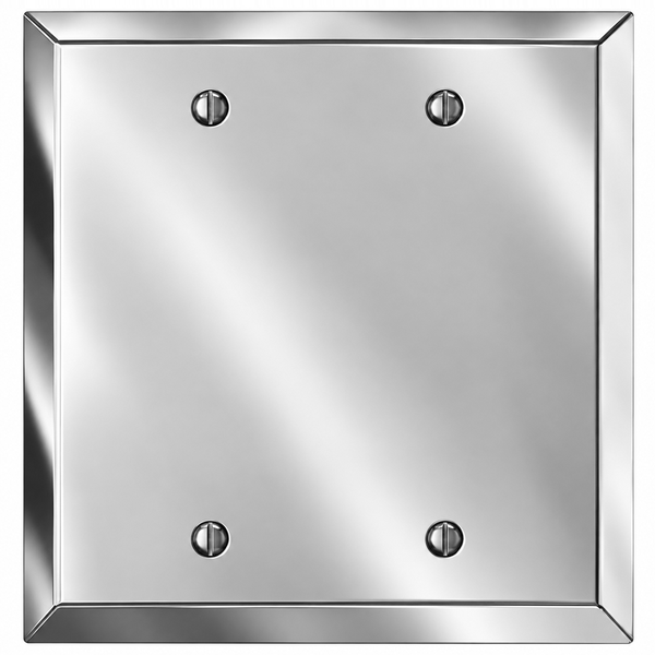Century Polished Chrome Steel - 2 Blank Wallplate