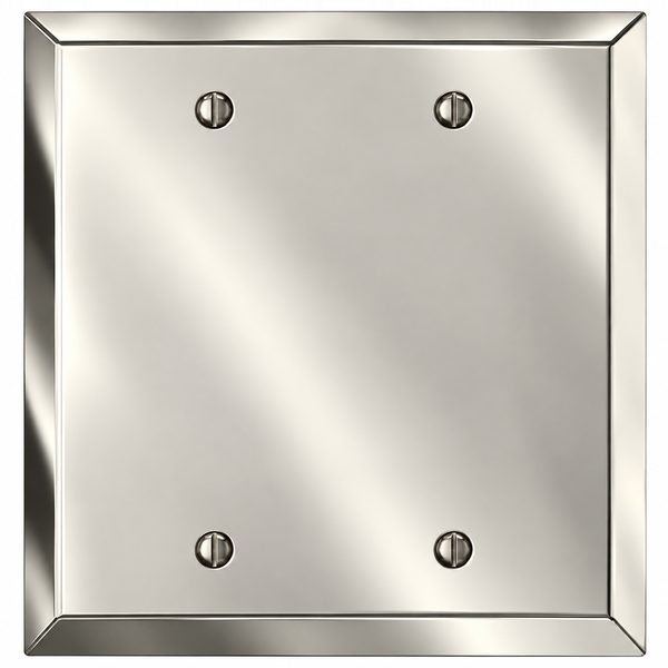 Century Polished Nickel Steel - 2 Blank Wallplate