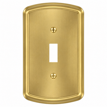 Irvine Brushed Gold Steel - 1 Toggle Wallplate