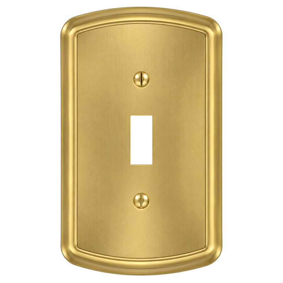 Irvine Brushed Gold Steel - 1 Toggle Wallplate