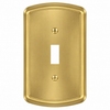 Irvine Brushed Gold Steel - 1 Toggle Wallplate