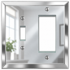 Mirror Acrylic - 1 Toggle / 1 Rocker Wallplate
