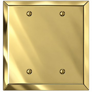 Century Polished Brass Steel - 2 Blank Wallplate