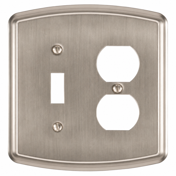 Irvine Brushed Nickel Steel - 1 Toggle/1 Duplex Wallplate