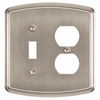Irvine Brushed Nickel Steel - 1 Toggle/1 Duplex Wallplate