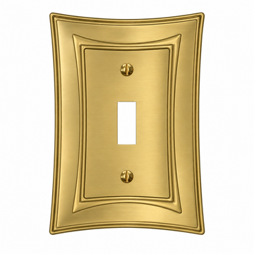 Modern Biba Satin Gold Cast - 1 Toggle Wallplate