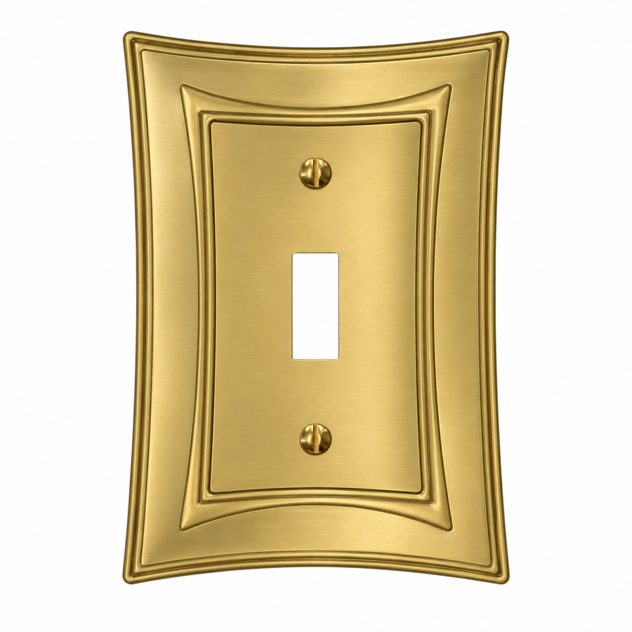 Modern Biba Satin Gold Cast - 1 Toggle Wallplate