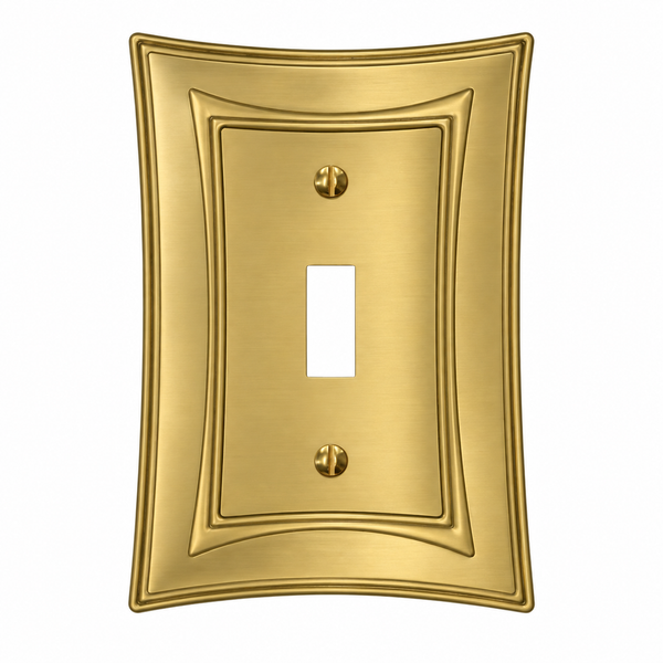 Modern Biba Satin Gold Cast - 1 Toggle Wallplate