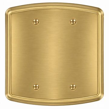 Irvine Brushed Gold Steel - 2 Blank Wallplate