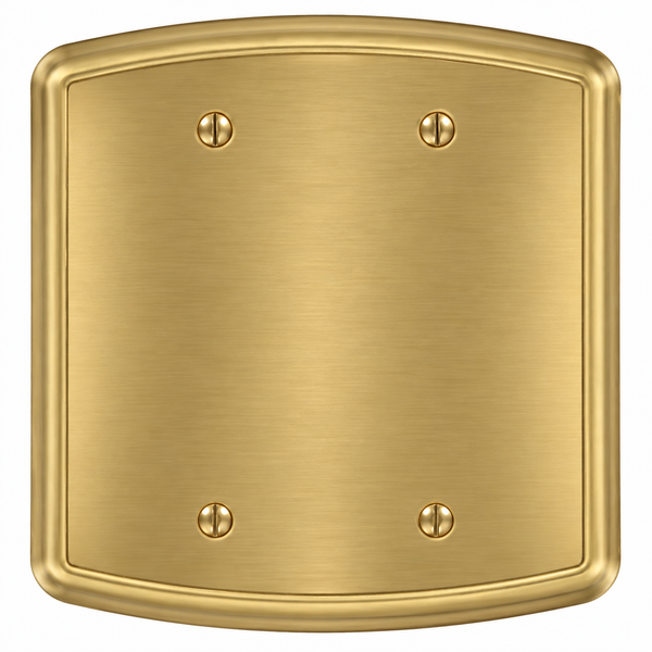 Irvine Brushed Gold Steel - 2 Blank Wallplate