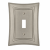Modern Biba Satin Nickel Cast - 1 Toggle Wallplate