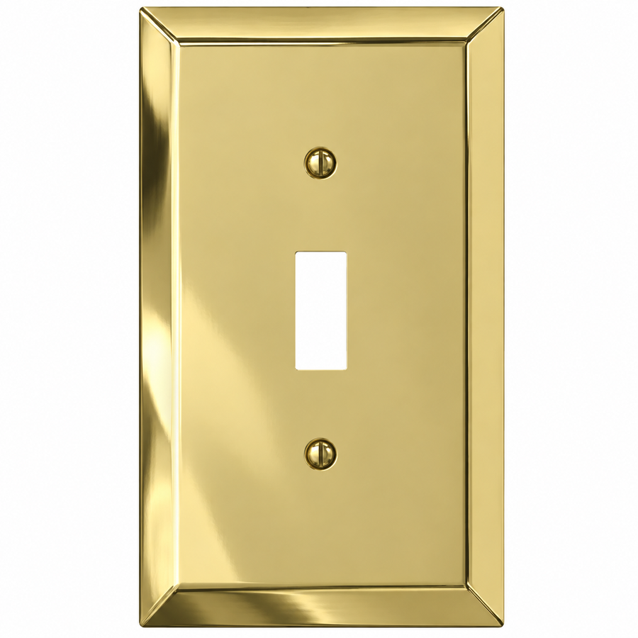 Century Polished Brass Steel - 1 Toggle Wallplate