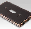 Egg & Dart Aged Bronze Cast - 1 Duplex Wallplate - Wallplate Warehouse 90DVB 070686555651 1 Duplex