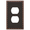 Egg & Dart Aged Bronze Cast - 1 Duplex Wallplate - Wallplate Warehouse 90DVB 070686555651 1 Duplex