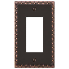 Egg & Dart Aged Bronze Cast - 1 Rocker Wallplate