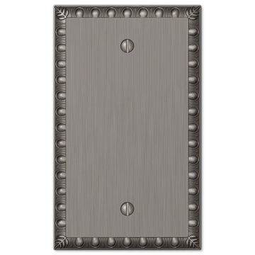 Egg & Dart Antique Nickel Cast - 1 Blank Wallplate - Wallplate Warehouse 90BAN 070686557853 1 Blank