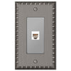 Egg & Dart Antique Nickel Cast - 1 Phone Jack Wallplate - Wallplate Warehouse 90PHAN 070686581681 Phone Jacks