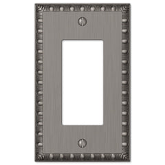 Egg & Dart Antique Nickel Cast - 1 Rocker Wallplate